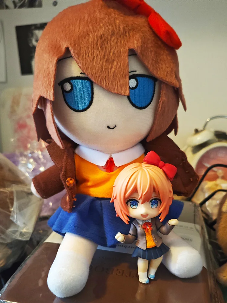 Anime Natsuki Fumo Monika Sayori Yuri Cosplay Game Cartoon Smoke Round Eyes Plush Desktop Decoration Fan Birthday Christmas Gift