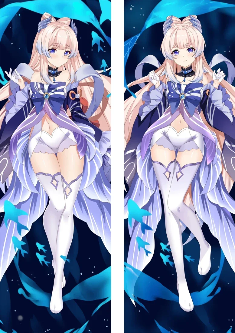 

180cm Cute Cushion Cover Dakimakura Beauty Purple Eyes Genshin Impact Pillow Case Hugging Body Pillow Cover