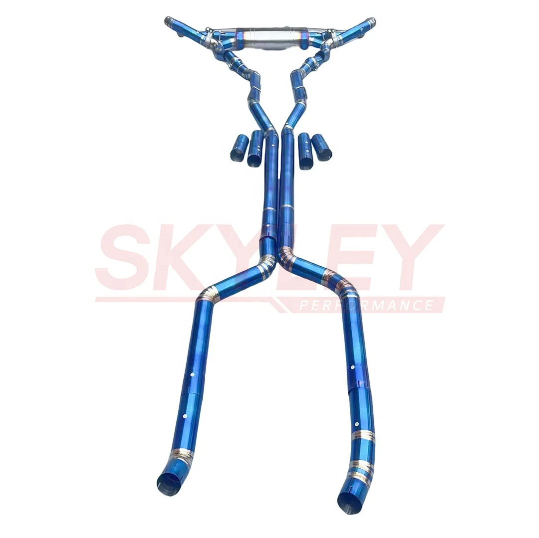 SKYLEY التيتانيوم العادم لسيارات Bmw X5 X6 X7 M50i M60i G05 G06 G07 V8 4.4t كاتم الصوت صمام التحكم Catback اكسسوارات السيارات