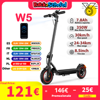 W5 Electric Scooter 8.5 Inch Inflatable Tire 350W 36V7.8Ah Max Speed 30km/h Range 24-34km Dual Brake With APP Electric Scooters