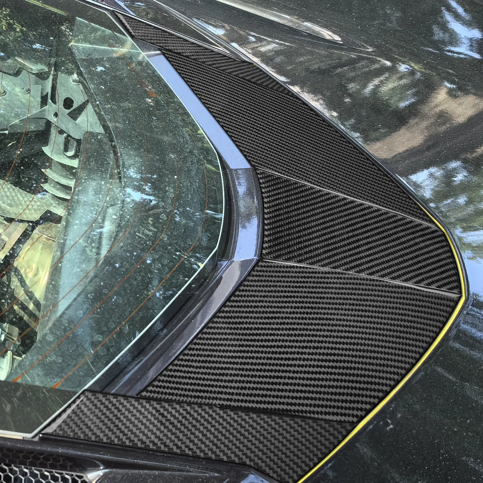 Real Carbon Fiber Car Accessories Front Hood Panel Cover Soft Sticker For Chevrolet Corvette C8 2020 2021 2022 2023 2024 2025