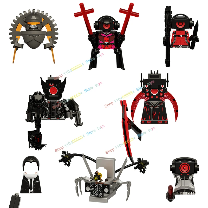 

MOC Comic Series Female Sound Man Bricks mini Action Figures Toilet Man Building Blocks Toys Kids Idea Birthday Gifts KDL844