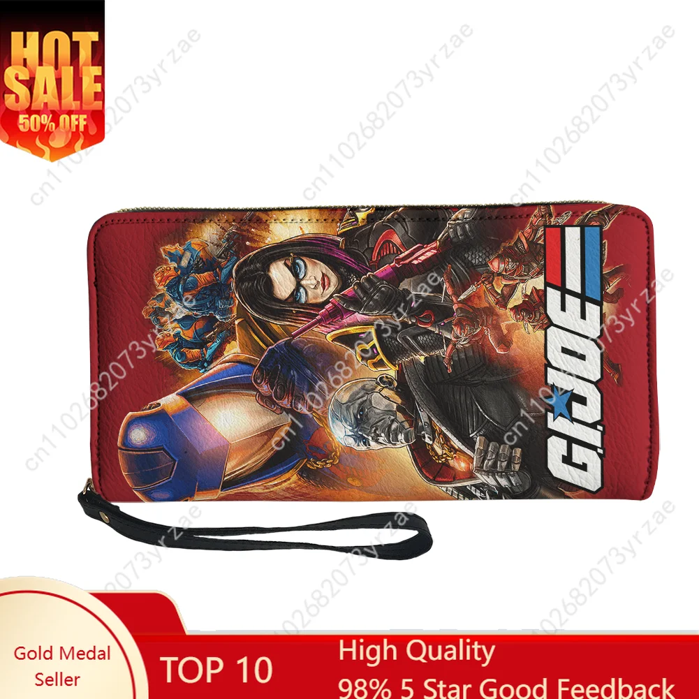 

G.I. Joe Wallet Mens Womens Teenagers Long Zipper Wallet Double Print Commuter Personalized Photo Custom Made Purses