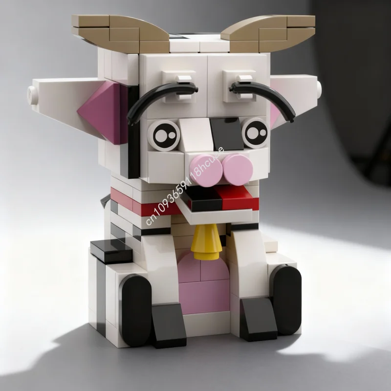 211 peças MOC City Farm Cow Model Building Blocks, Brinquedo de Montar DIY, Ideia Criativa, Presente de Natal Educacional para Crianças