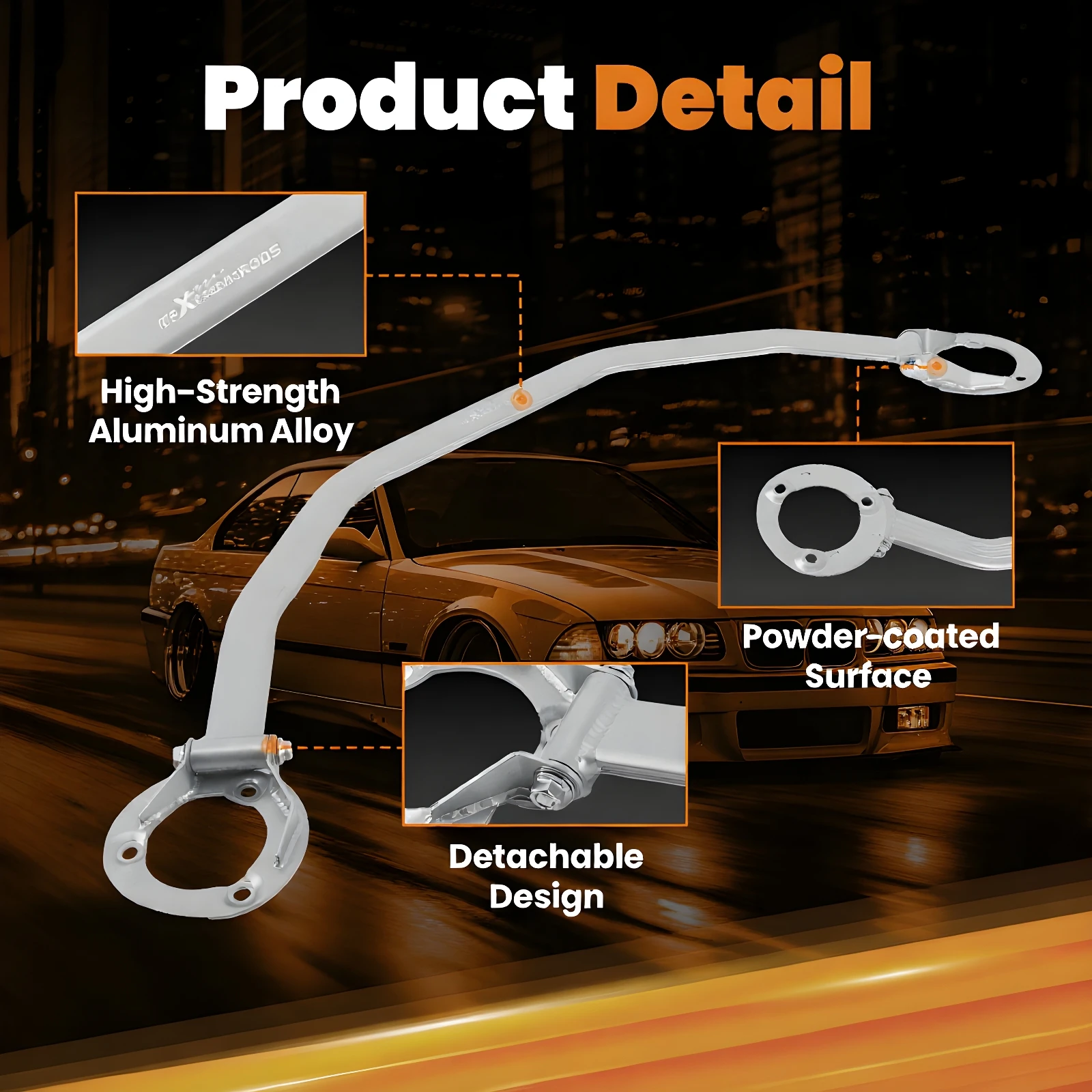 Front/Rear Strut Tower Brace for BMW E36 328is 328i 325is 325i 323is 318is 1992-1998