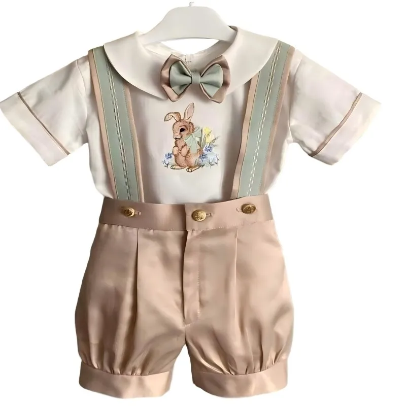 

0-6Y Boy White Beige Suit Outfit Suit B411
