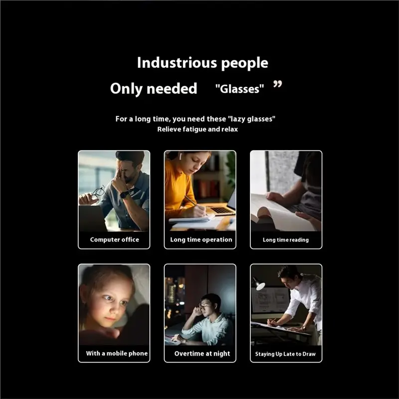 T31C-Clip-On 老眼鏡 近視・老眼用 テレビ鑑賞や携帯電話の使用に最適 寝ながら使用可能