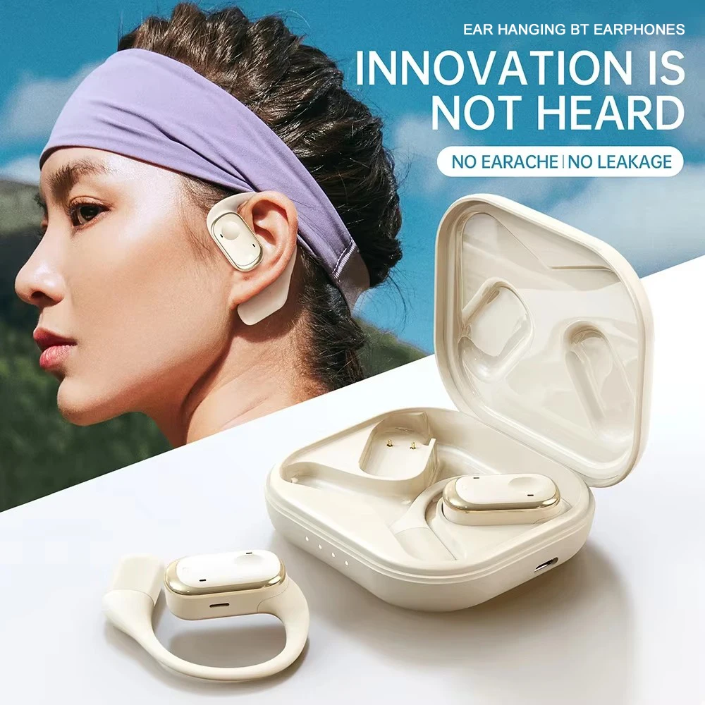 سماعات أذن مفتوحة بلوتوث 5.3 ANC سماعات إلغاء الضوضاء صوت عالي الدقة سماعات أذن لاسلكية OWS مع لهاتف iPhone Xiaomi