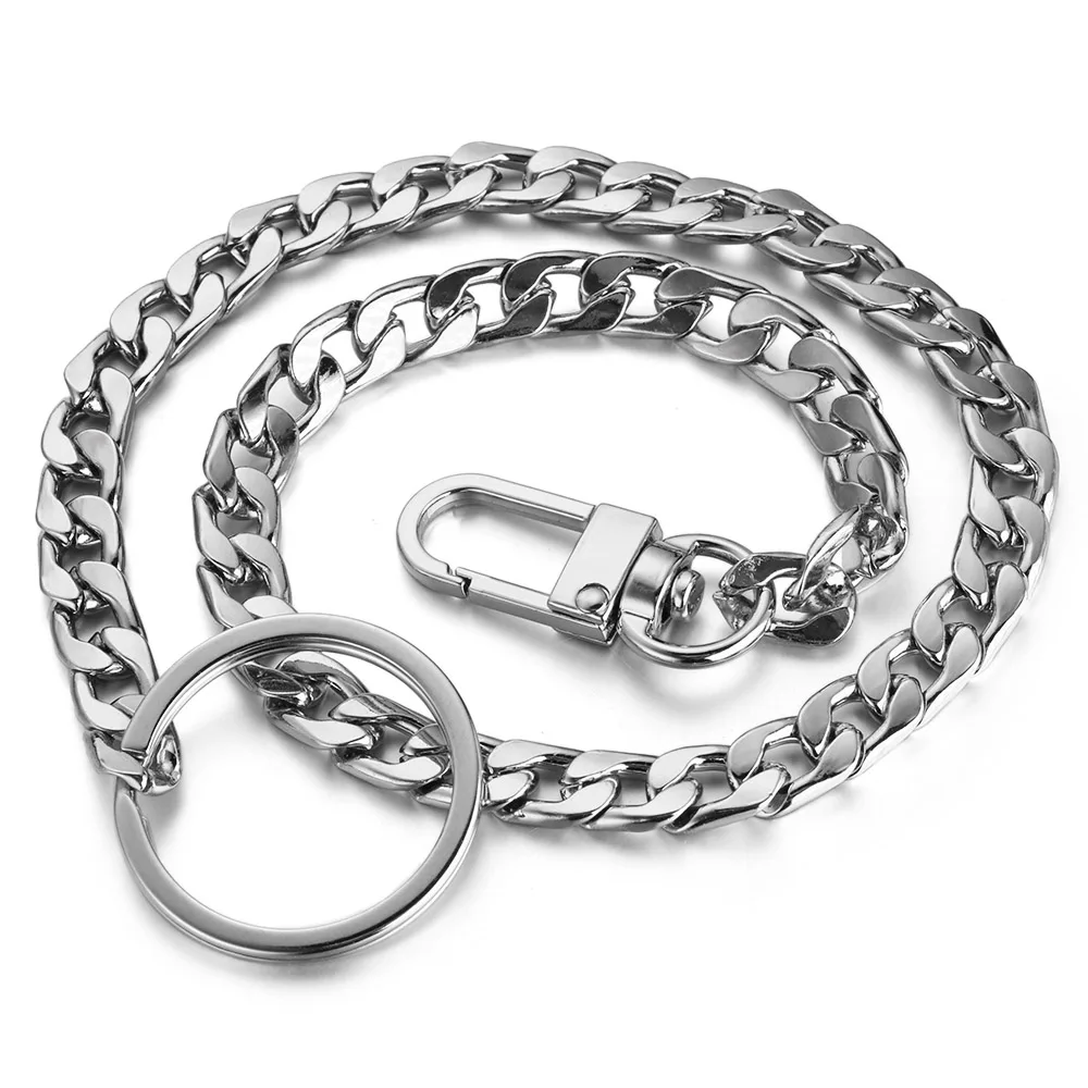 Chic 40cm KeyChains Metal Wallet Belt Chain Trousers Hipster Pants Hip Hop Rock Punk Street Keyring Anti-lost Key Hold DK404