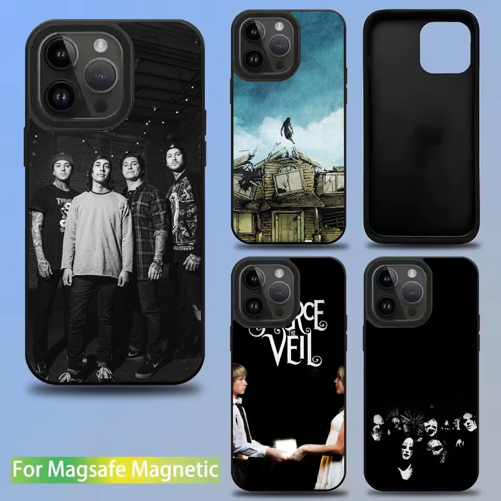 

Band P-Pierces The V-Veil Phone Case For IPhone 16 15 14 13 12 11 Pro Mini Max Soft Magnetic Cover