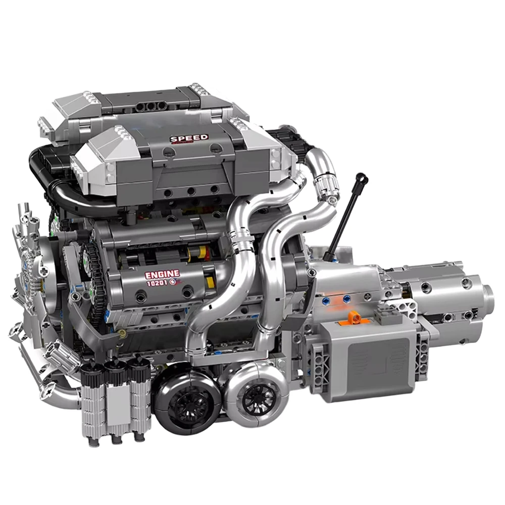 

Mold King 10201 Технический автомобильный строительный блок Моторизованный двигатель SuperCar W16 с коробкой передач Строительный блок Кирпич KIT
