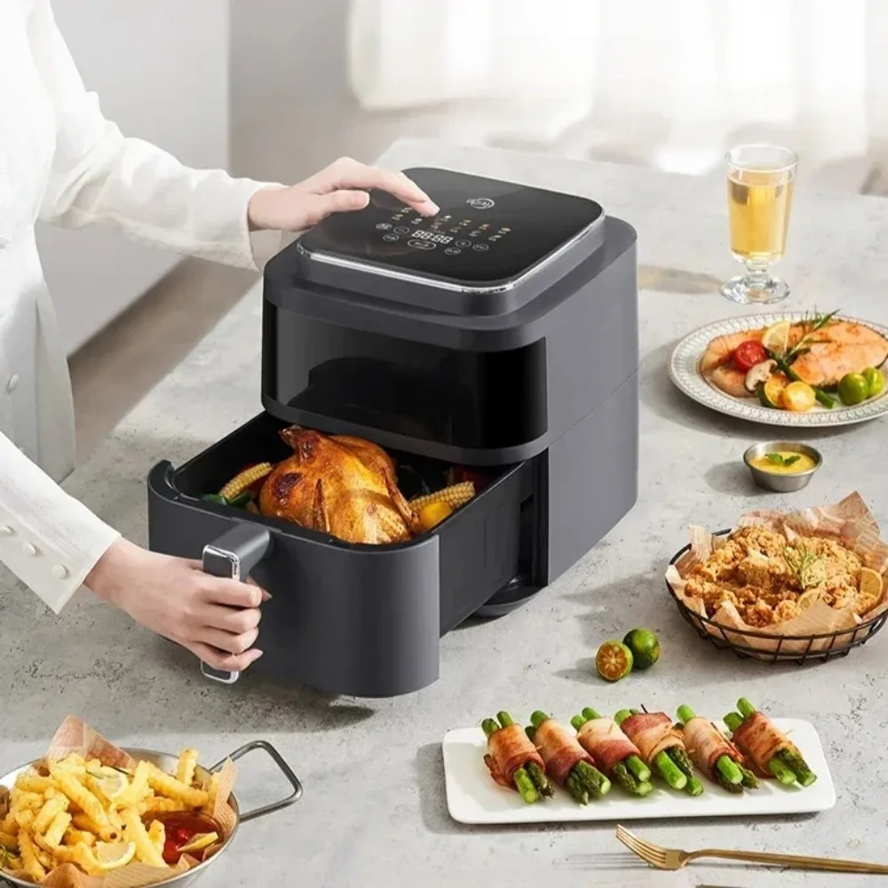 SUPOR 6L Large Air Fryer with Far Infrared Technology, No Need to Flip Color Touch Panel, Multi-Cooker for Family 220V