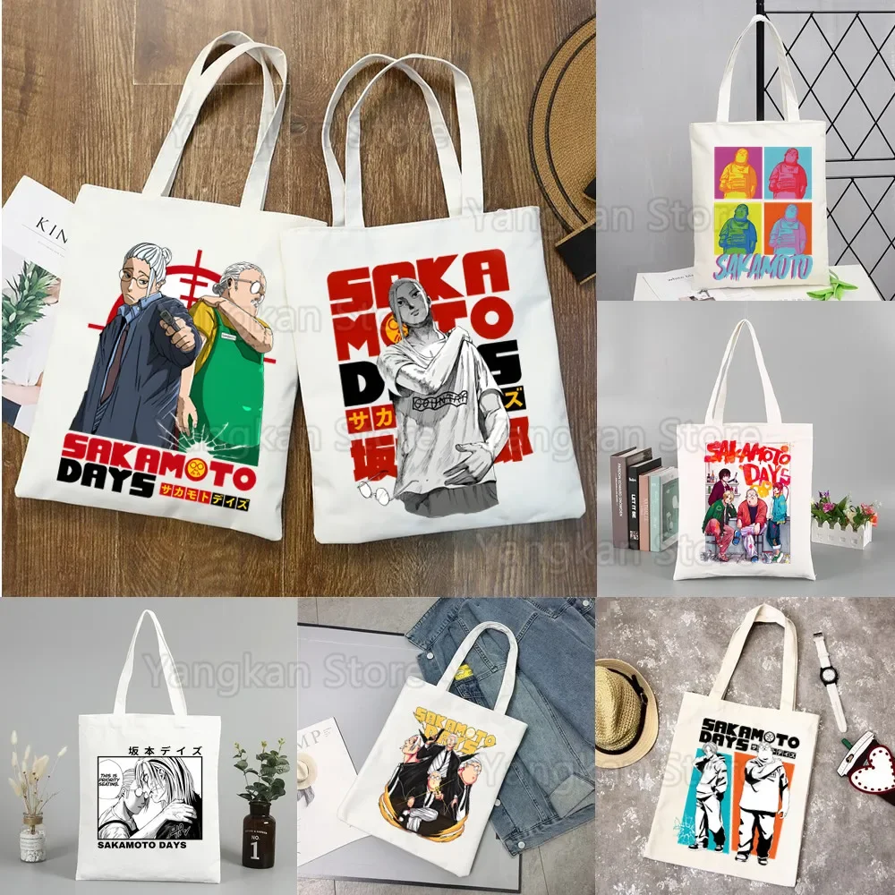 

Sakamoto Days New Arrives Art Canvas Bag Totes Simple Print Shopping Bags Girls Life Casual Pacakge