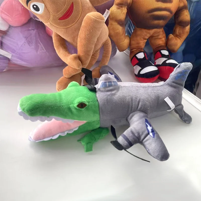 Brainrot ألعاب من نسيج مخملي تونغ الصحور بلوشي الكرتون التمساح الشمبانزييني دمية الزخرفية Tralalero Tralala أرقام الموز لعبة هدية