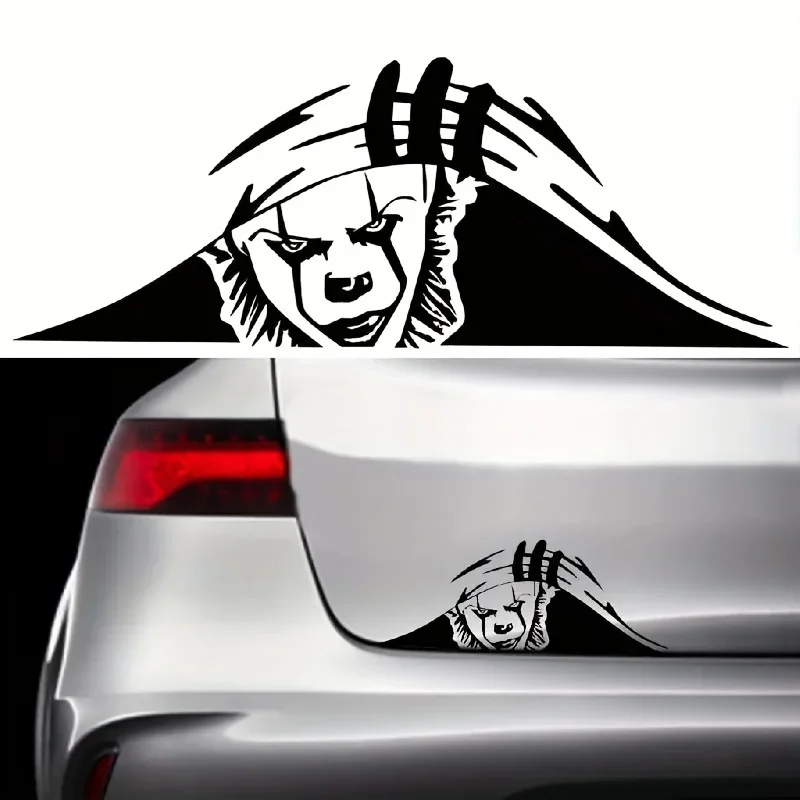 1PC Clown Peeping Naklejki samochodowe Auto Window Bumper Trunk Wodoodporne naklejki winylowe Samoprzylepne Joker Śmieszne dekoracje samochodowe