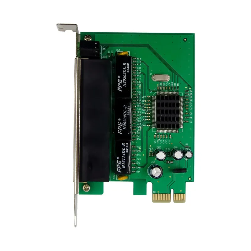 PCIE X1 IC Plus Chip IP175C 5 Port RJ45 10/100 Ethernet Switch Card Transceiver Adapter Full-duplex Half-duplex Networking