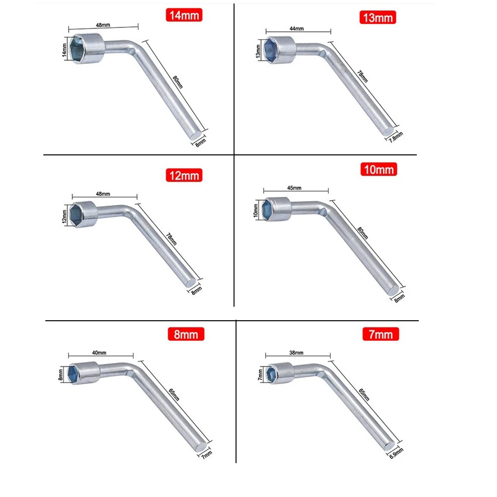 六角形の六角レンチ,銀,7mm, 8mm, 10mm, 12mm, 13mm, 14mm,三角形