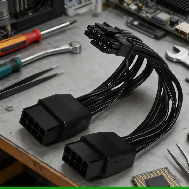 U55C Heavy Duty 16AWG Graphics Card Power Cable Double 8PIN To 16PIN Adapter For Enhances GPU Performances