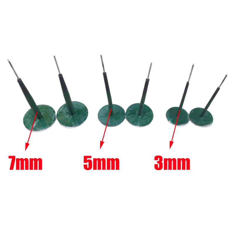 

12 шт. 3/5/7 мм пневматическая пленка для ногтей в виде гриба, автомобильная шина, холодная заплатка, пленка, резиновая швейная машина, комплект для ремонта колес, встроенная вилка