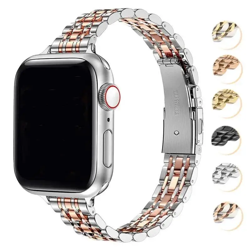 حزام من الفولاذ المقاوم للصدأ لساعة أبل الترا 2 باند 49 ملم 42 44 ملم سوار معدني iWatch Series 10 46 ملم 9 8 7 6 SE 5 4 3 45 ملم 41 ملم