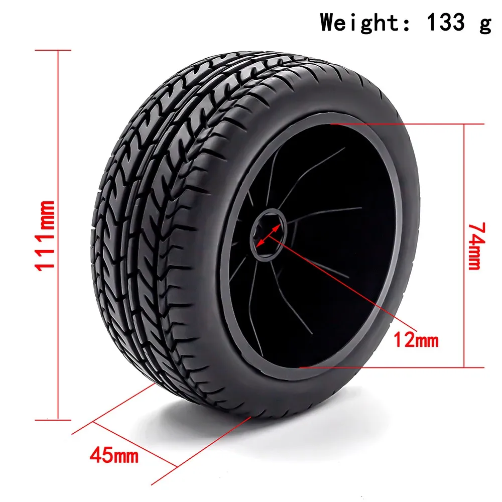 4 stuks 112mm 1/10 Korte Cursus Truck Banden Wiel Met 12mm Hex Voor Slash Arrma Senton HuanQi 727 Vkar 10sc Hpi Rc Auto