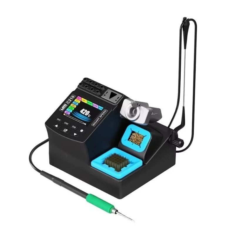 

MaAnt Soldering Station with 210/245/115 Handle Tips for Mobile Phone PCB IC Repair Solder Tools Welding Rework Station