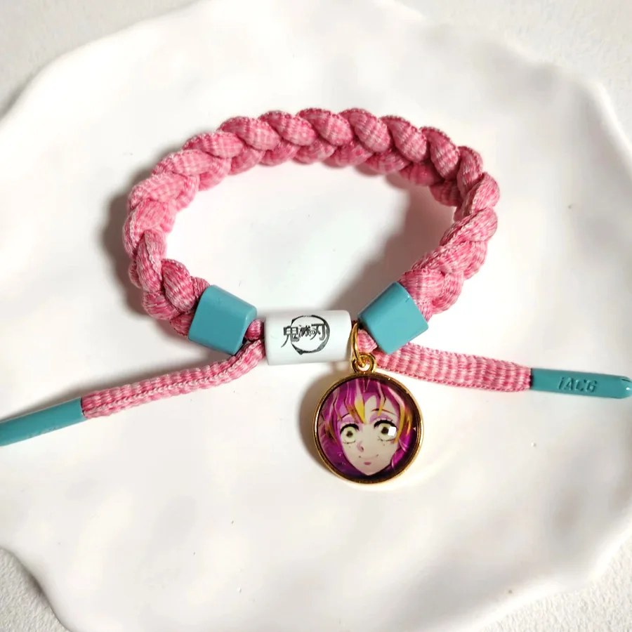 Anime Demon Slayer Weaving Hand Rope Toy Kawaii Tanjirou Nezuko Bracelet Zenitsu Inosuke Jewelry Accessories Christmas Gift