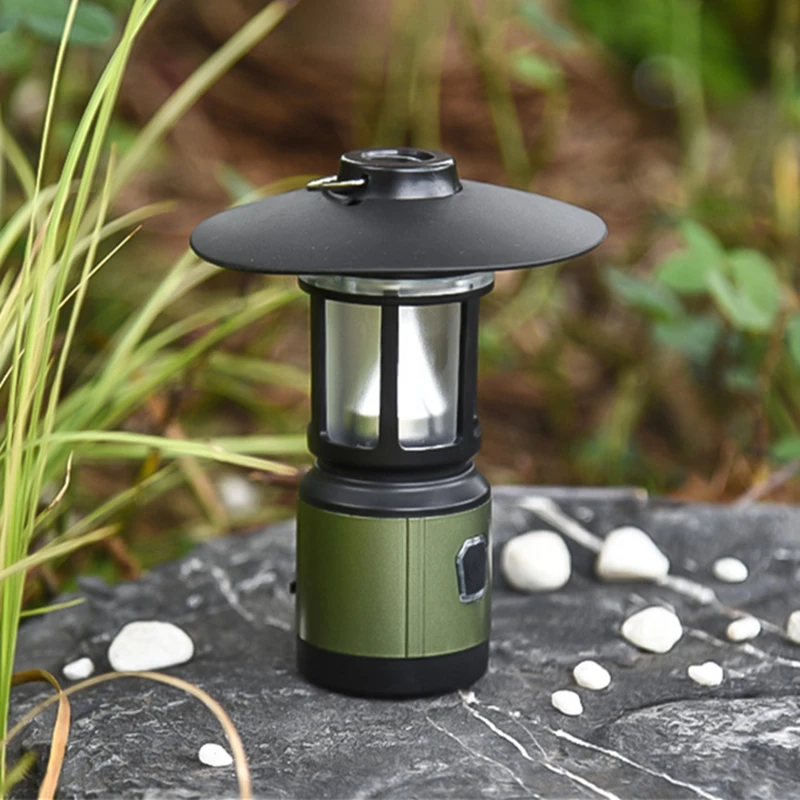 WEST BIKING Portable Camping Lantern USB Recharge 4 Lighting Modes Tent Light Flashlights Emergency Lamp for Outdoor Supplies