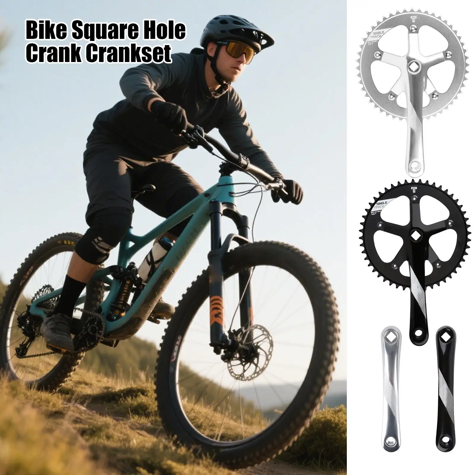 

Велосипедный шатун Велосипедный шатун, длина 170 мм, шатун 48T, звездочка 103, средний вал, велосипедная одинарная звездочка, набор шатунов