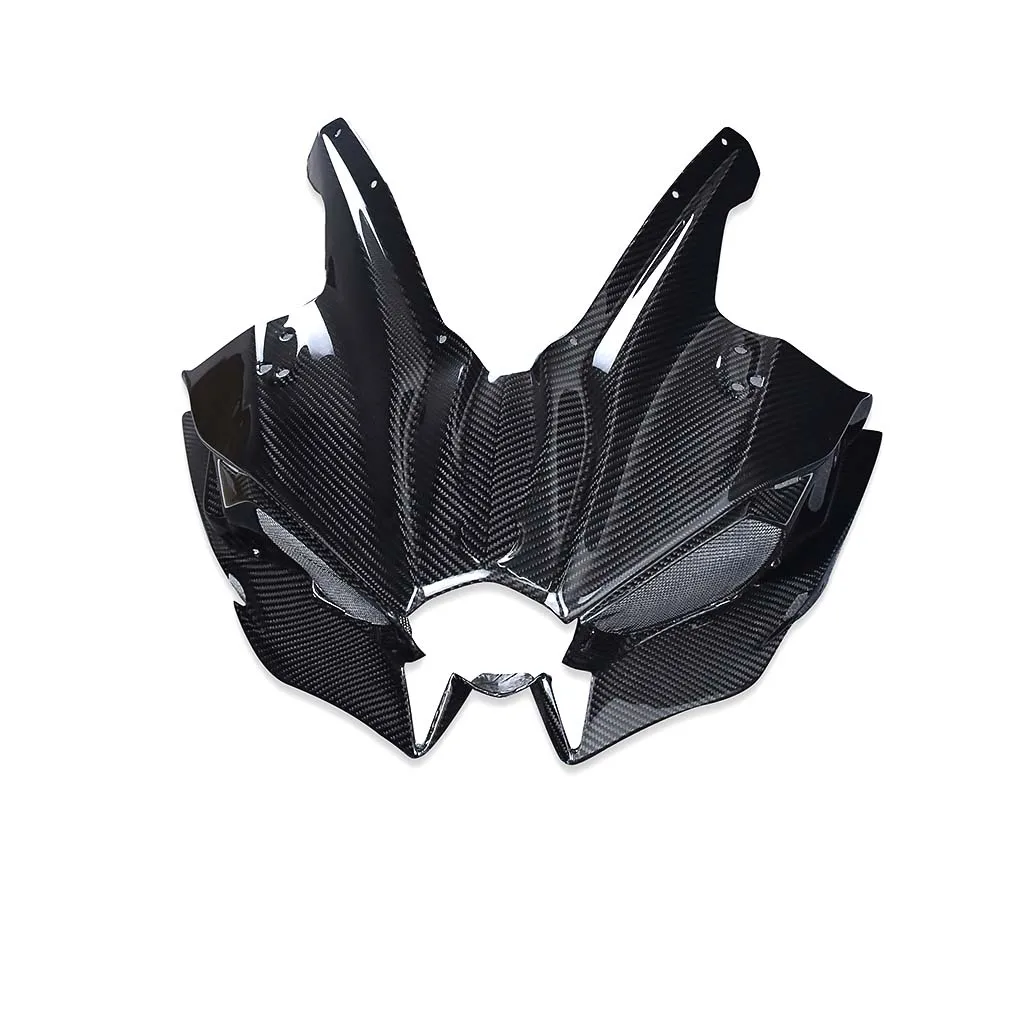 100% Full Carbon Fiber Front Fairing Headlight Guard Cowls Kit For Kawasaki H2 H2R 2015-2022 Motorcycle Modified Parts