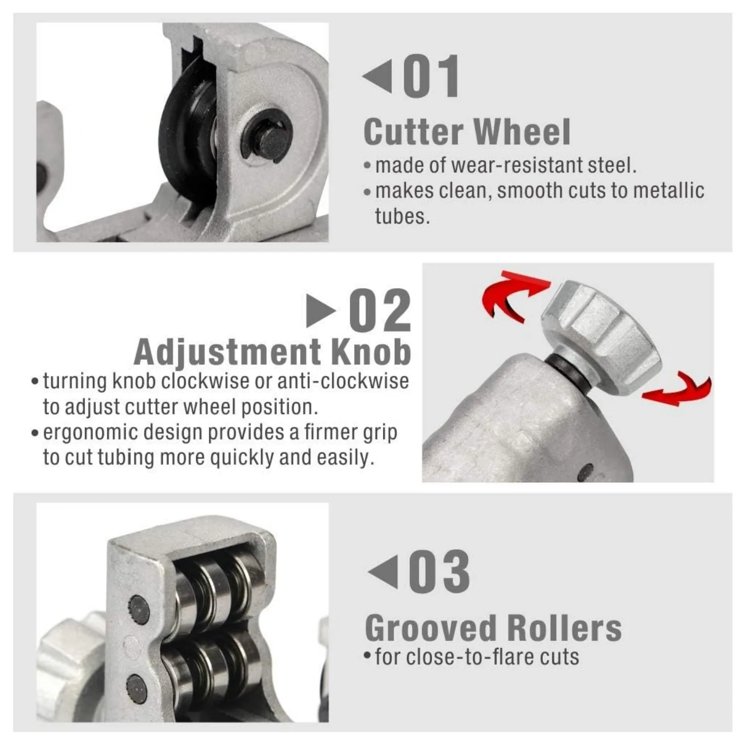 Close Quarters Mental Tubing Cutter 4-28mm 3/16 bis 1-1/8'' CSST Gasrohrleitungen Kupfer Messing Edelstahlrohre Ersatzklinge – Detail 4