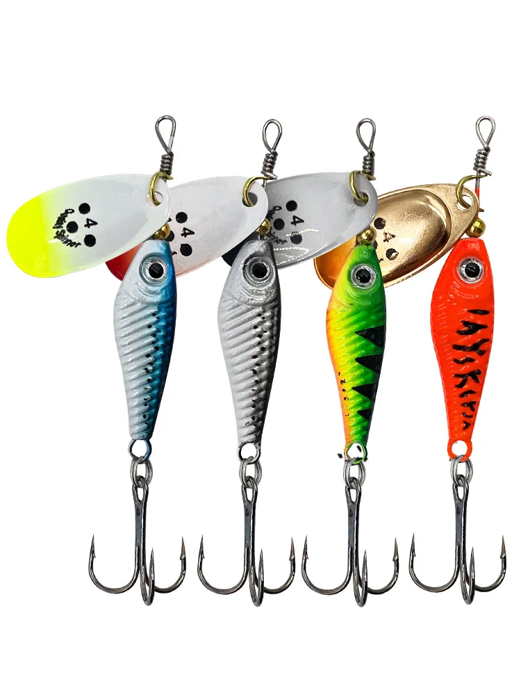 ShareShark 3 Stück Rotierende Metall-Spinner Angelköder 10/15/20g Künstliche Hartköder für Karpfen, Barsch, Hecht mit Dreifachhaken Angelzubehör