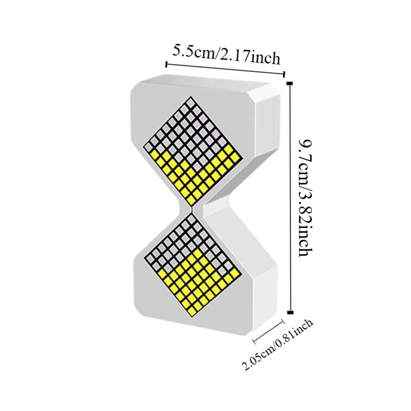 سايبر ستايل LED الساعة الرملية الإلكترونية 1-30 دقيقة الموقت مع استشعار الجاذبية لتقوم بها بنفسك ساعة الرمل الرقمية التكنولوجيا تحسس ديكور المنزل #6