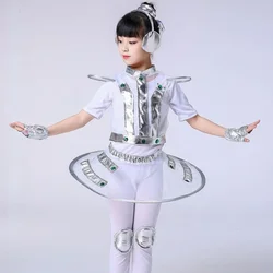 Alien Costume for Girls Dress Up Outfits Kids Robot Costumes Boy Halloween Cosplay Astronaut Performance Space Stage Clothes