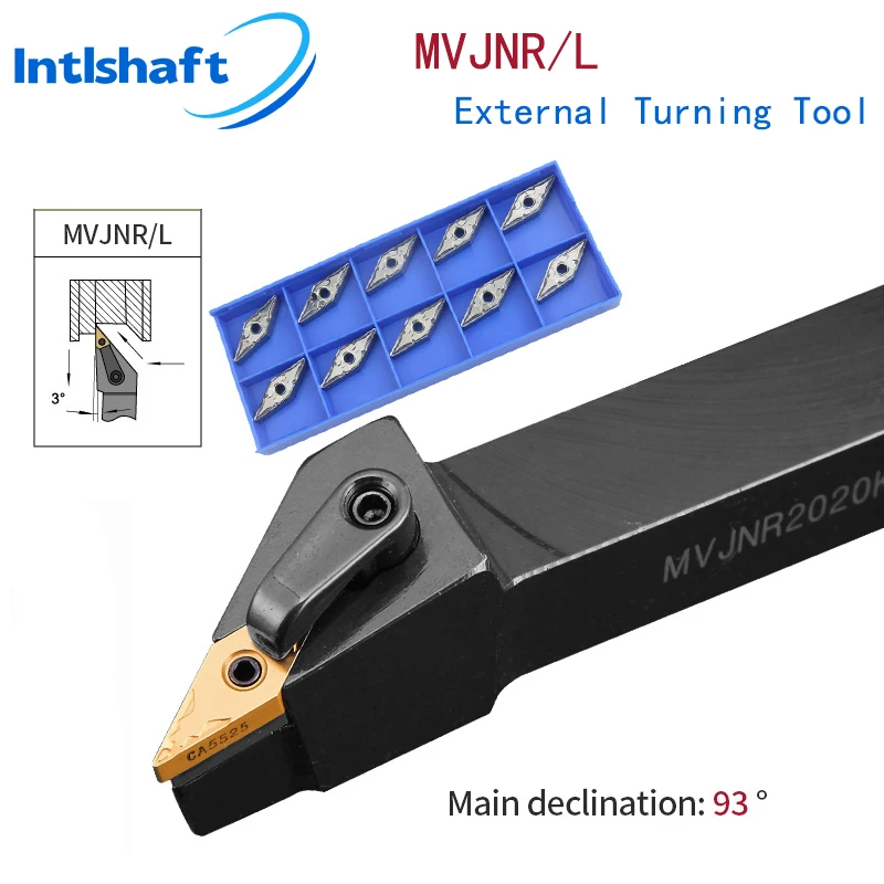 Intlshaft MVJNR Lathe Cutting Tools Set MVJNR2020K16 MVJNR1616K16 MVJNR2525M16 External Turning Tool Holder VNMG Carbide Inserts