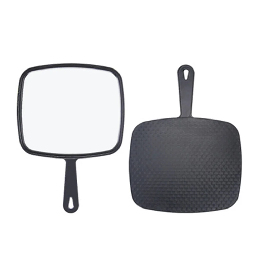 Black Handheld Mirror with Handle Hairdressing Hand Mirror Large Hand Mirror Makeup Mirror for Salon