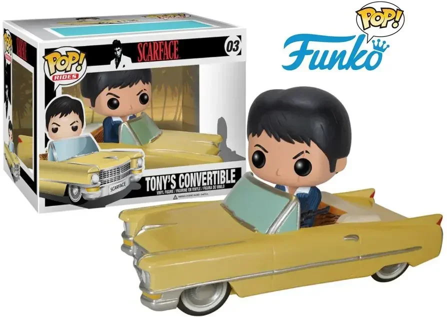 Funko Movies Rides Scarface TONY'S CONVERTIBLE Tony Montana # 86 Vinyl Action Figures Collection Model Toys for Children Gift