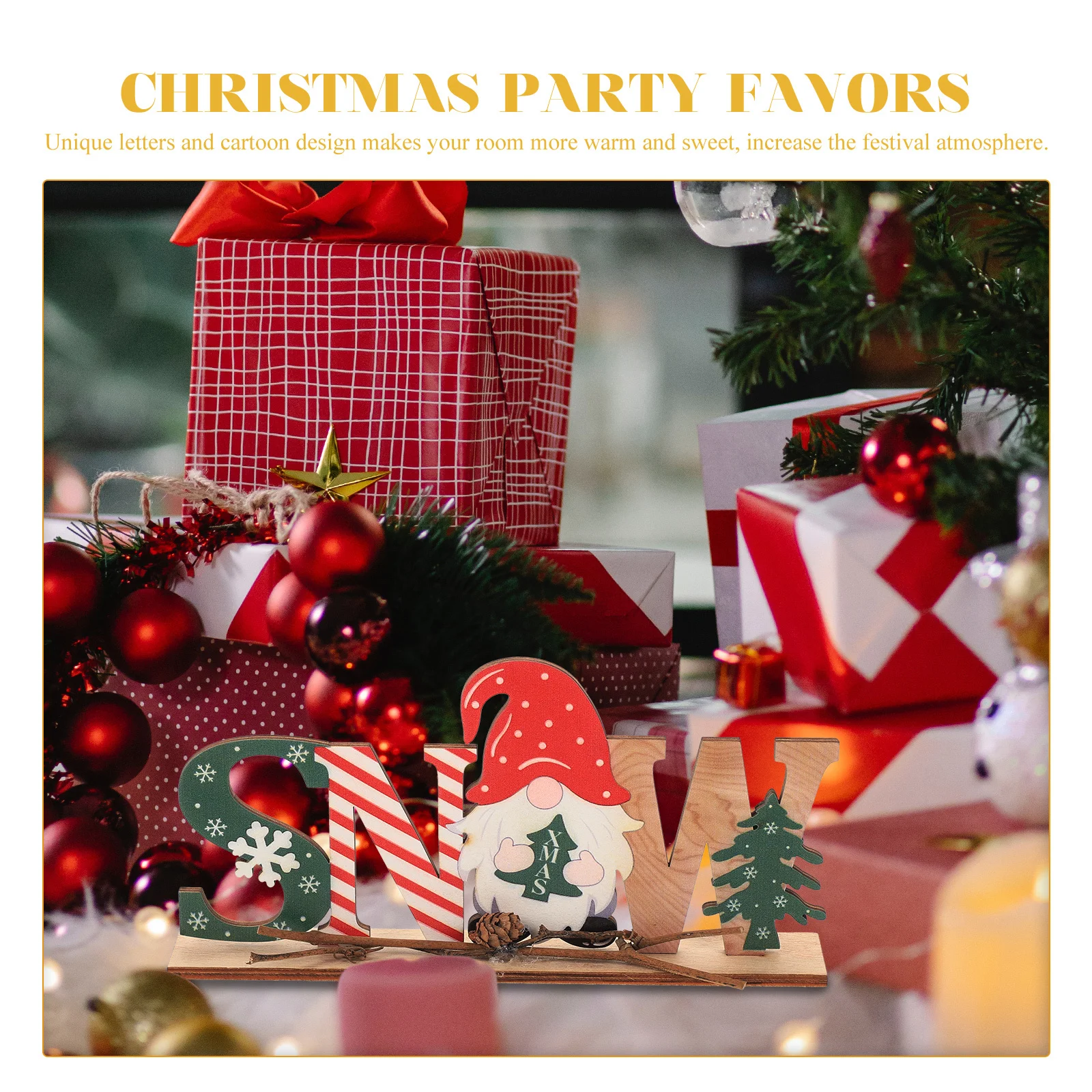 1 قطعة عيد الميلاد سطح المكتب الديكور حرف خشبية المنزل مكتب شرفة Diy بها بنفسك رسائل تزين زخرفة تخطيط الحفلات الزينة #5