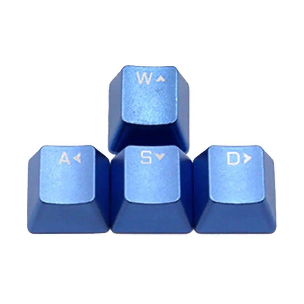 4Pcs Key Caps Mini Ergonomic Design Metal Gaming Keyboard WASD Arrow Key Keycaps for Mechanical Keyboard