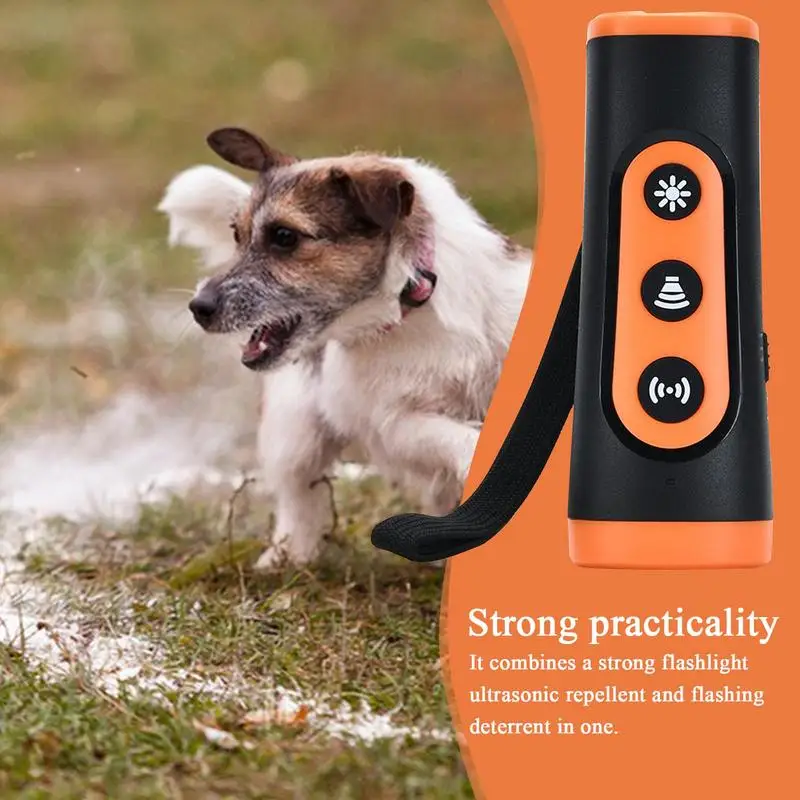 

Anti Barking Device Ultrasonic Bark Control Rechargeable Flashlight Portable Multifunctional Barking Silencer For Travel Humane
