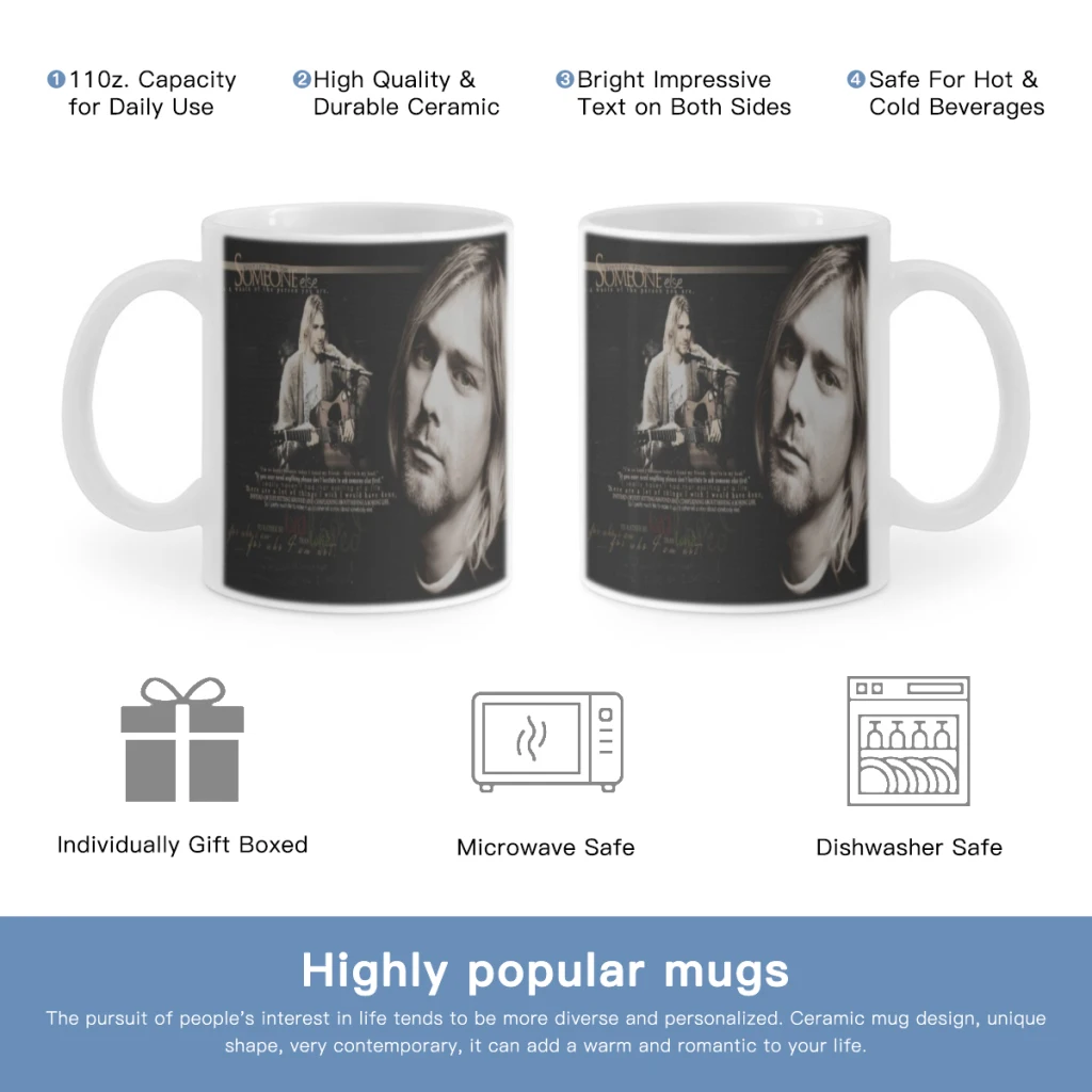 

Kurt Donald Cobain House Free shipping Ceramic Cup Coffee Oatmeal Breakfast Cup Creative Personality Mug