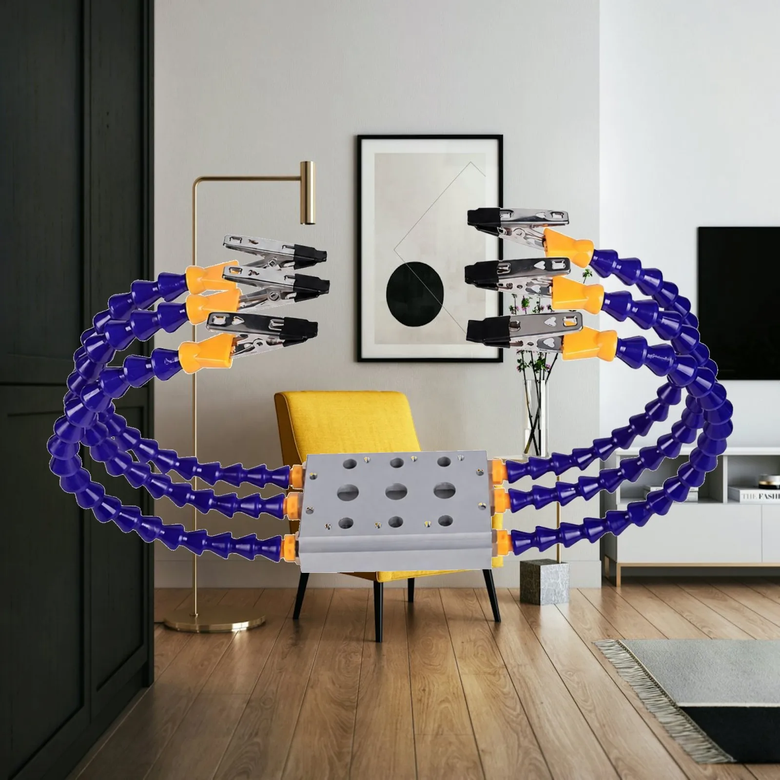 Precision Soldering Helping Hands Stand with Flexible Positioning Arms for Circuit Board Assembly and Soldering Tasks