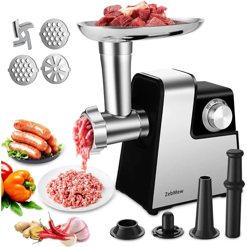 

Мясорубка мощностью 350 Вт с насадками для колбас, пельменей и куббе для домашнего использования