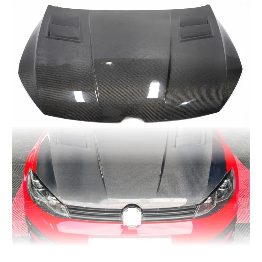 Premium Carbon Fiber Aspec PPV400 Style Front Engine Hoods Bonnet for VW Volkswagen Golf 7 7.5 R-Line GTI 2015-2021