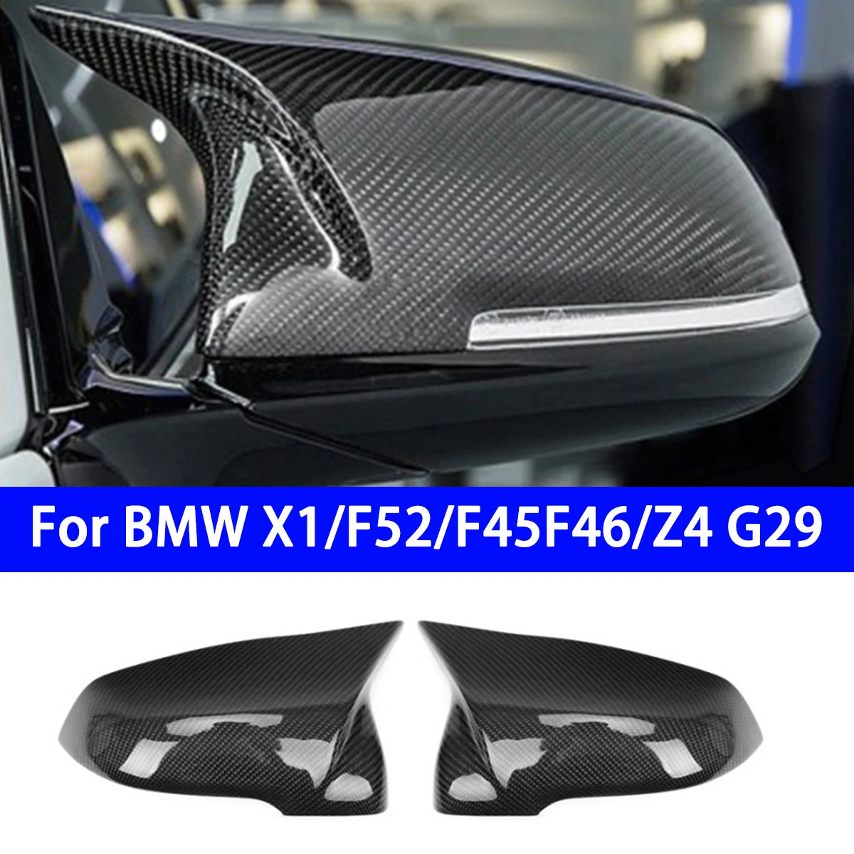 

Suitable for BMW X1 F48 F49 Modified Carbon Fiber Rearview Mirror Shell, Reverse Mirror Cover, Folding Mirror Cover