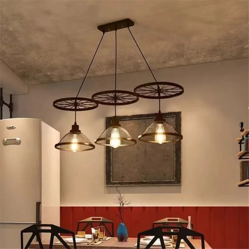 American Style Countryside Creative Personality Industrial Style Pendant Light Restaurant Bar Iron