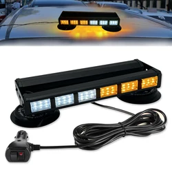 LED  Light  Bar  Double Row Car Flash Middle Net Light Led Car Warning Ceiling Bumper Light Work Signal