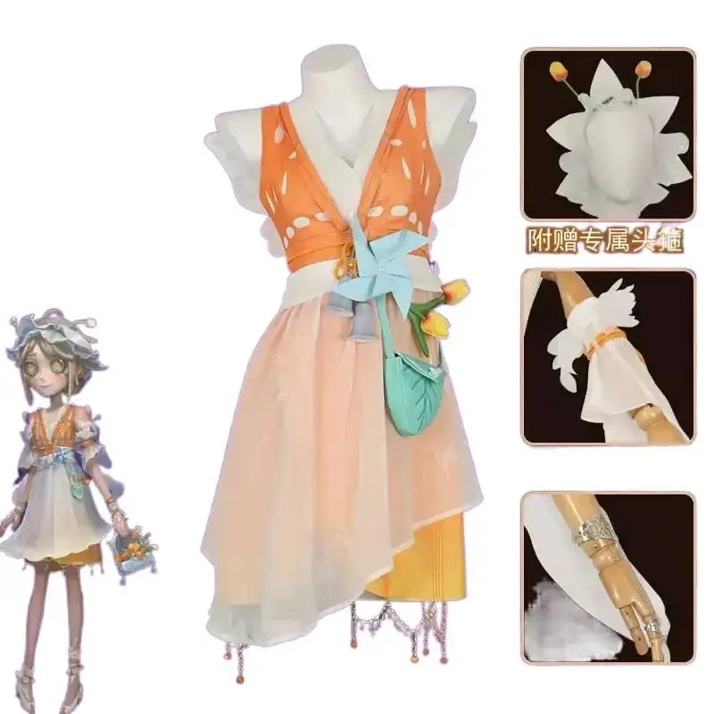 Identiteit V Emma Woods Tuinman Cosplay Kostuum Tulp Droom Uniform Halloween Carnaval Party Kerst Spelen Rol Kleding Kleding - afbeelding 2