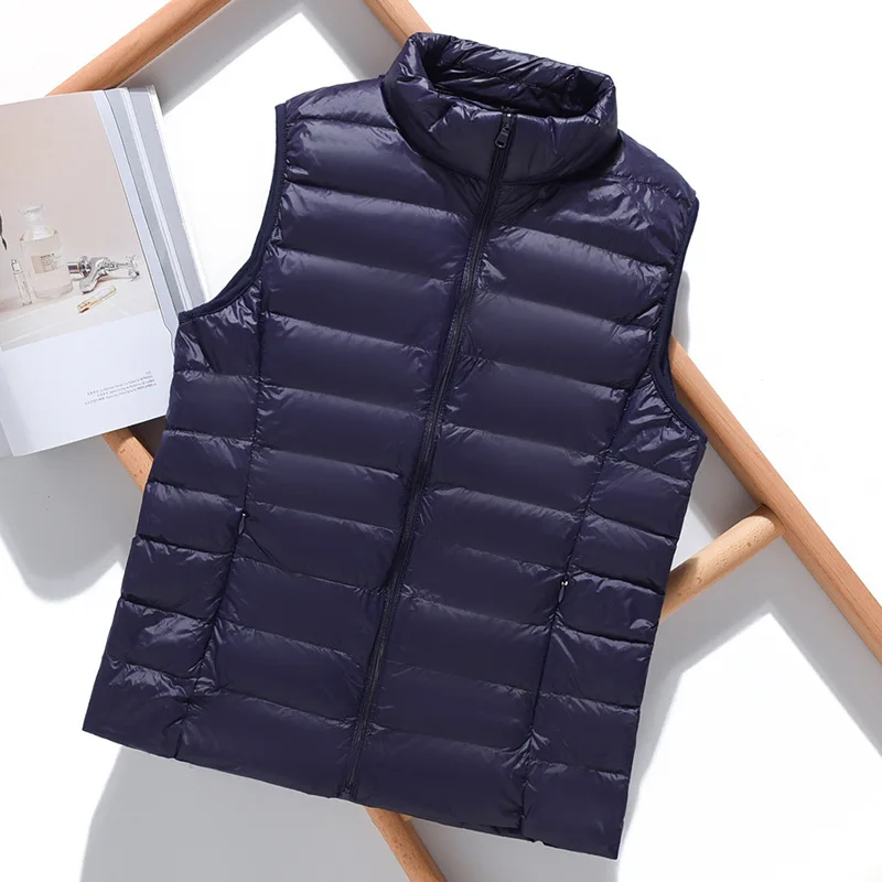 Plus Size 5XL 6XL 8XL Women Vest Down Ultra Lightweight Coat New Female Sleeveless Portable Packable Spring Puffer Jackets