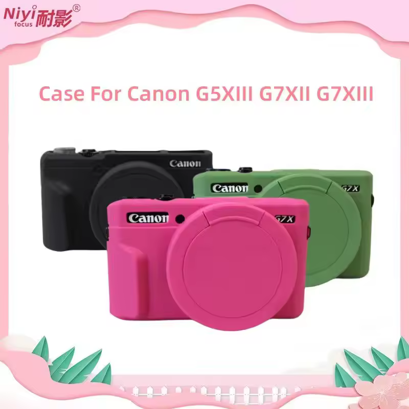 מגן עור למסגרת הגוף של תיק סיליקון למצלמת Canon PowerShot G5 X Mark II G5XII PowerShot G7 X Mark II III G7XII G7XIII